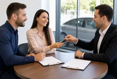 Profissional orientando cliente na transferência de veículo em Vila Velha.
